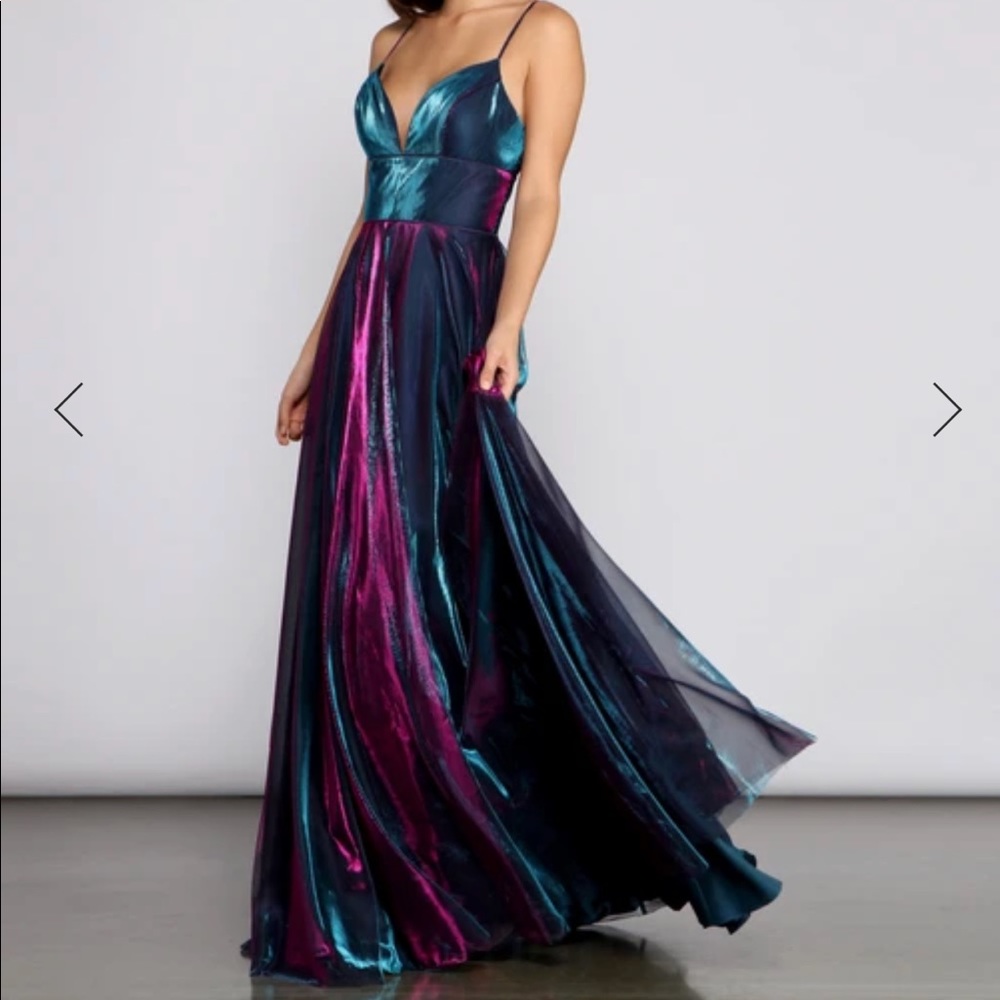 Iridescent Galaxy Bridesmaid Prom dress Large